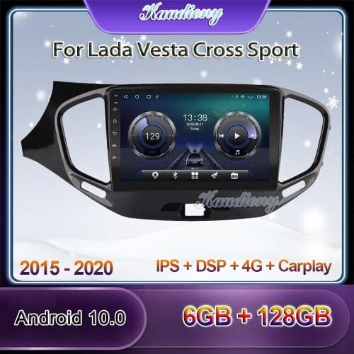 Kaudiony 9" Android 10.0 Car Radio For Lada Vesta Cross Sport Car DVD Multimedia Player Auto GPS Navigation Stereo 4G 2015-2020