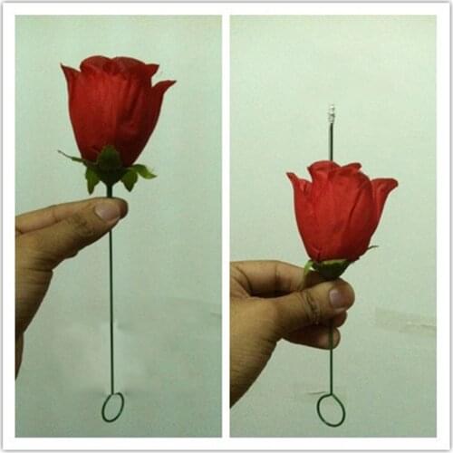 Automatic Torch To Flower - Torch To Rose - Fire Magic Trick Flame Appearing Flower Professional Magician Bar Props Gimmicks