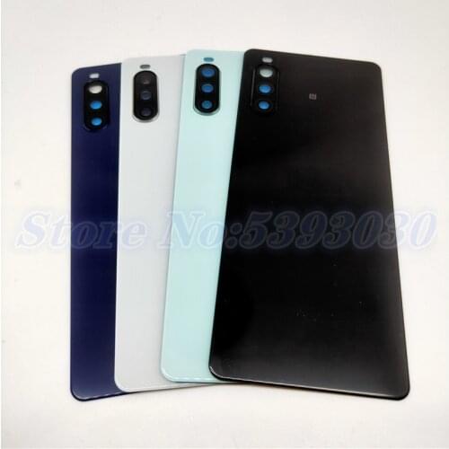 For Sony Xperia 10 II Original Glass Battery Cover Rear Door Panel Housing Case With Camera Lens Replacement Parts