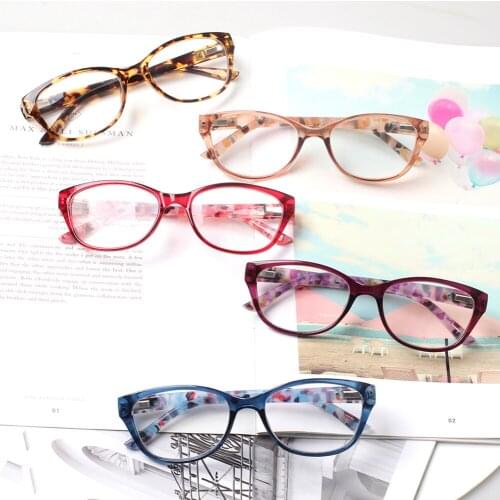 Reading glasses and floral design fashion reader glasses, spring hinge design, casual reading best choice for reading newspaper