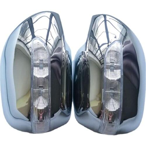 Chrome Door Mirror Cover With LED Lamp For Toyota Land Cruiser 120 Prado J120 2003- 2009 Car-styling Tuning Accessory