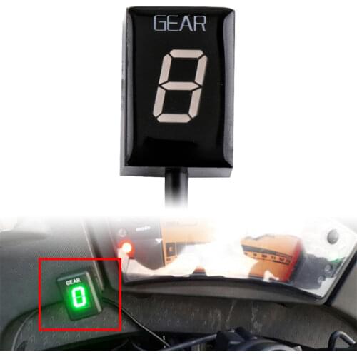 Motorcycle 1-6 Speed Gear LED Red Display Indicator Universal For Yamaha YZF-R1 YZF-R6 Fz6 Fzs600 Road Star Xjr400 MT01