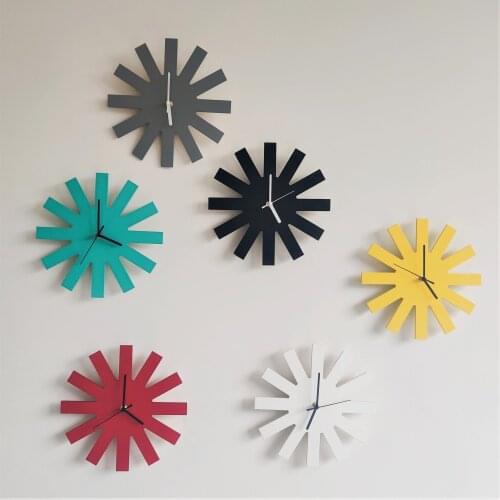 INS Nordic Cute flower shape Wall Clock Monochrome for Children kids room decoration Figurines Photography props