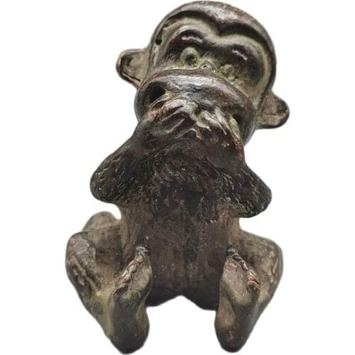 Chinese old Bronze statue Buddha of Pure copper monkey statue