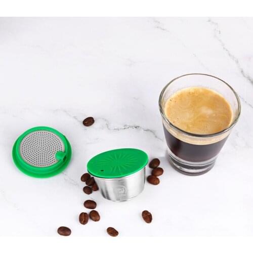 Coffee Capsule Dolce Gusto Adapter For Coffee Machine With Silicone Cover Stainless Steel Refillable Coffee Capsule Filter Cup