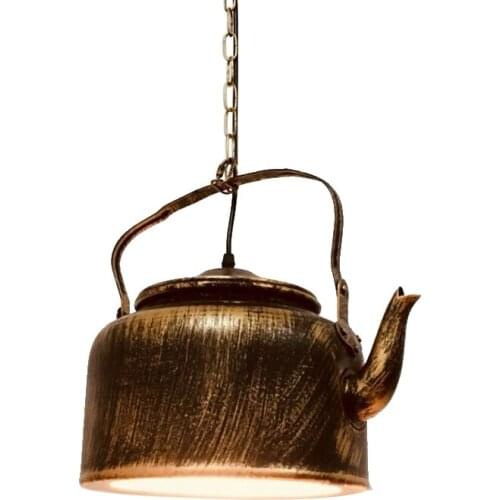 Creative retro wrought iron kettle chandelier industrial bar decoration chandelier cafe restaurant lamps WF1123241