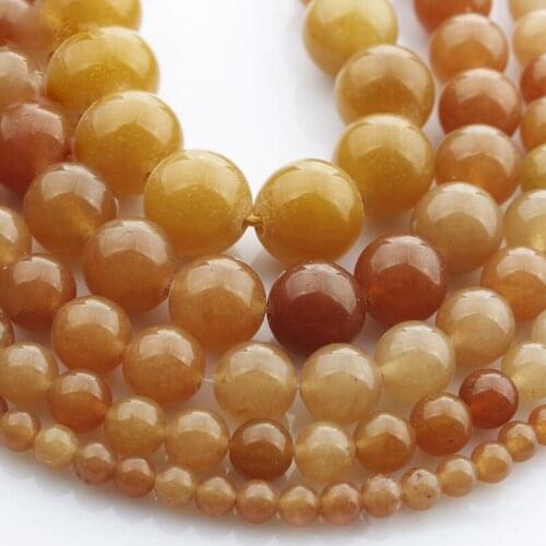 15"(38cm) Strand Round Natural Brown Aventurine Stone Rocks 4mm 6mm 8mm 10mm 12mm Beads for Jewelry Making DIY Bracelet Findings