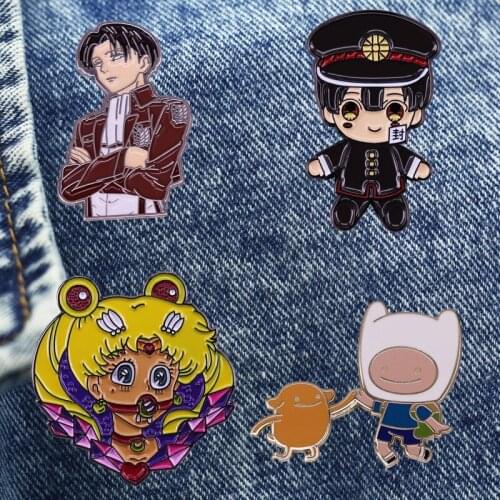 Cute Fantasy Animation Cartoon Brooch Metal Enamel Lapel Badge Collect Denim Jacket Backpack Pin Children Fashion Jewelry Gifts