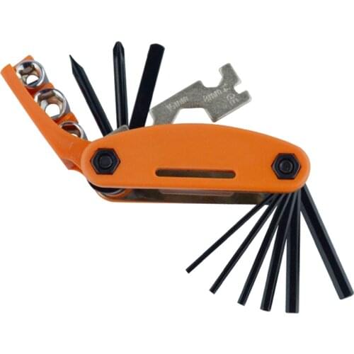 Bike Repair Multi-tool Portable Bicycle Wheel Spoke Screwdrivers Socket Wrench Slab Ratchet Tools