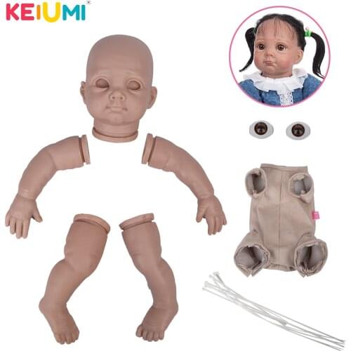 KEIUMI 22 Inch Soft Silicone Reborn Baby Doll Kit Vivid Unfinished Reborn Doll Kit Fast Delivery Well Pacaged Scrib By Hand Toy