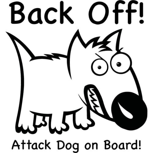 16*14.8cm BACK OFF ATTACK DOG Car Truck Boat Decal Window Sticker Funny Personality Stickers Car Accessories