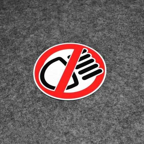 NO.S307 GalonDeco Rear Windshield No High Beam Reflective Warning Sticker for Car Body Stickers Decals Motorcycle Helmet Stick