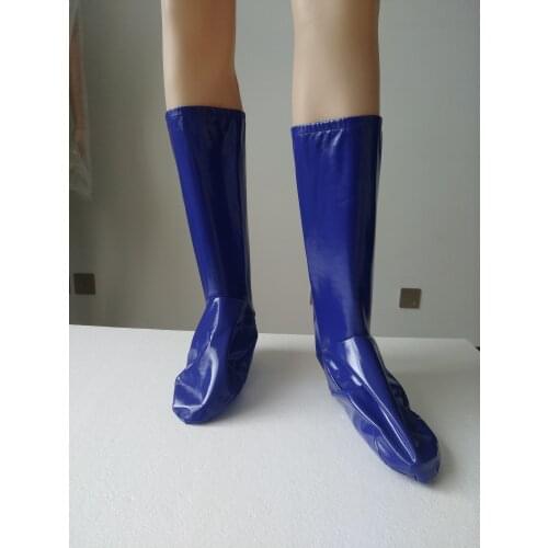 New spandex Shiny Metallic Wet Look PU Leather PVC Costumes Cosplay Party Halloween Foot cover sleeve Socks