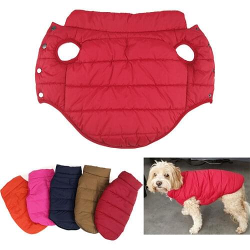 Autumn Winter Dog Clothes Warm Fleece Pet Dog Cotton Vest Jacket For Small Medium Large Dogs Poodle French Bulldog Clothing