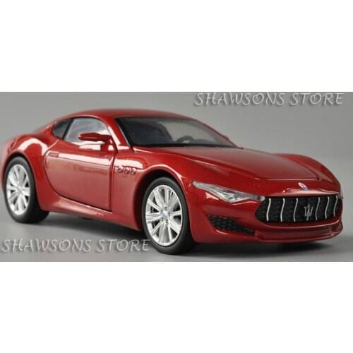 JackieKim 1:32 Scale Diecast Metal Car Model Maserati Alfieri Replica Pull Back Toy With Sound & Light