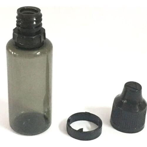 PET Tamper Evident Cap proof Bottles Black PET 5ml 10ml 15ml 30ml Plastic Dropper Bottles With Childproof Tamper Evident Cap 030
