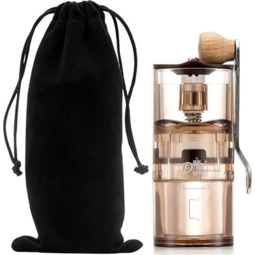 MICCK Washable Manual Coffee Grinder With Store Bag Portable Acryl Hand Mill Coffeeware Moka Beans Pepper Grainding Machine