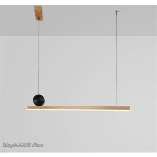 Nordic Post Modern Pendant Lights Geometric Long Copper LED Hanglamp Living Room Restaurant Dining Room Kitchen Hanging Lamps