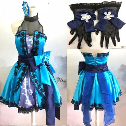 High Quality Cinderella Girls Rin Shibuya Cosplay Costume cosplay Dress includes gloves