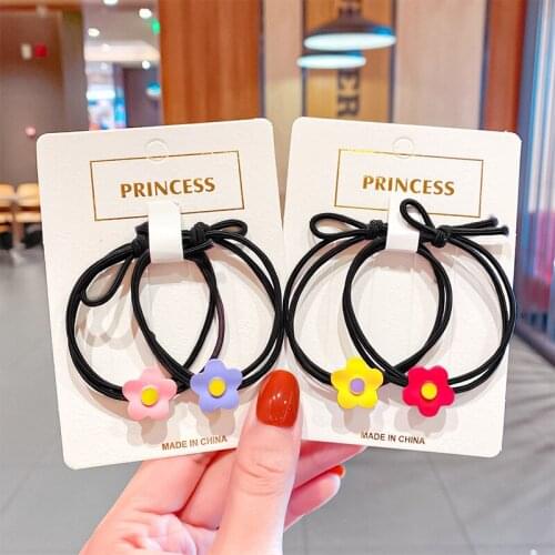 1Pcs New Women Floret Ponytail Braids Rope Sweet Girls Headbangs Elastic Hair Bands Headwear For Hair Accessories 2021 Headdress