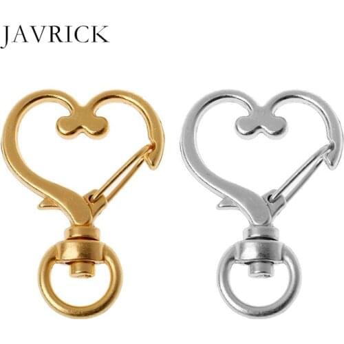 10Pcs Metal Swivel Lobster Clasp Snap Hook Heart Shape Keychain Jewelry Findings DIY Keychain Supplies Jewelry Making