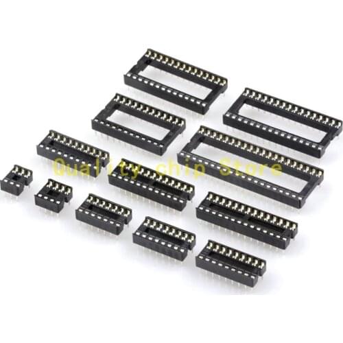 10PCS IC Sockets DIP6 DIP8 DIP14 DIP16 DIP18 DIP20 DIP28 DIP32 DIP40 pins Connector DIP Socket 6 8 14 16 18 20 24 28 32 40 pin