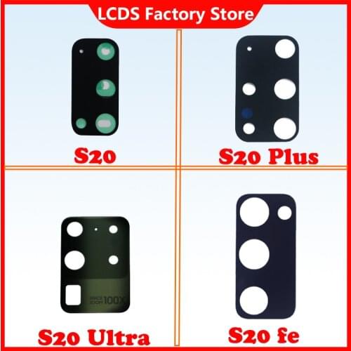 2Pcs/Lot Camera Glass Lens Back Camera Glass Lens With Glue For Samsung S20 S20 PLUS S20 Ultra S20 fe