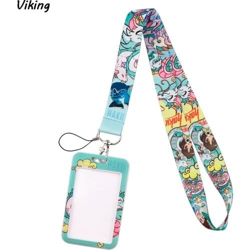 20pcs/lot G1859 Cartoon Necklack Lanyard Key Gym Strap Multifunction Phone Decoration With Card Holder Cover