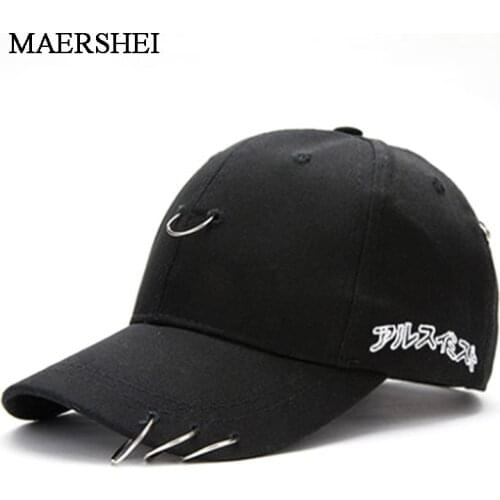 MAERSHEI Baseball Cap for men women Snapback Fashion Casual Bone Casquette Metallic Iron Hoop Cap Spring Summer Hip Hop Hat