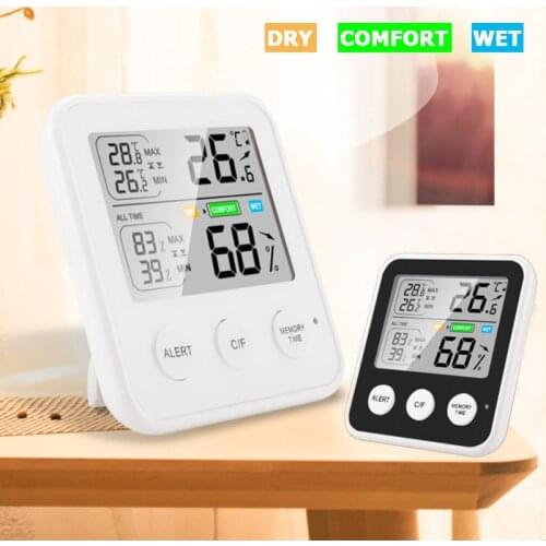 Digital Humidity Gauge Temperature and Humidity Sensor Indoor Hygrometer Thermometer with LCD Display Home Smart Weather Station