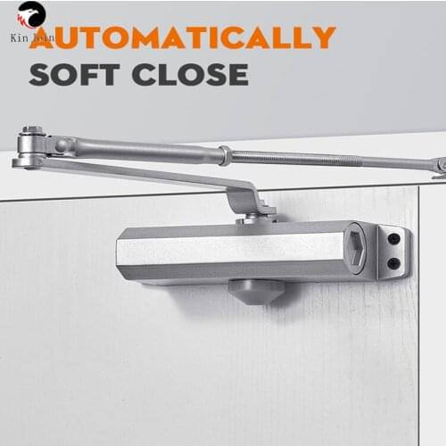 Hot Sale Automatic Door Closers Security System 25-80KG Aluminium Adjustable Closing/Latching Speed Hardware Speed Mute Closing