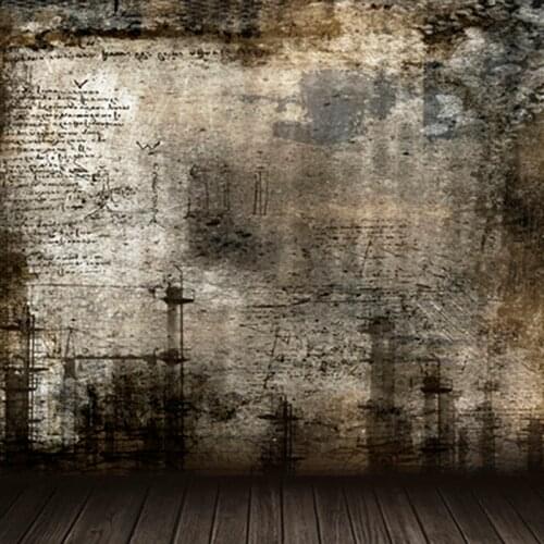 Grunge Photography Backdrops Brown Scrawl Wood Floor Children Photo Backgrounds for Studio fond photographie 150cm*200cm