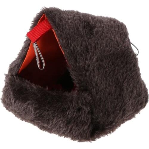 Hamster Nest Sleeping Bed Hanging Cage Fleece Waterproof Warm Winter Hammock Swing Toys Multi-functional For Small Pets Squirrel