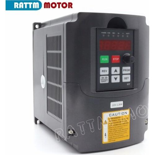 HuanYang 2.2KW 3HP 220V Inverter VFD & Converters Variable Frequency Drive VSD Speed Control for CNC Router
