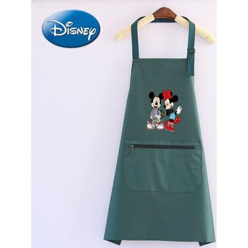 Disney Apron Kitchen Waterproof and Oil-proof Zipper Pocket To Wipe Hands Men and Women with Custom Logo
