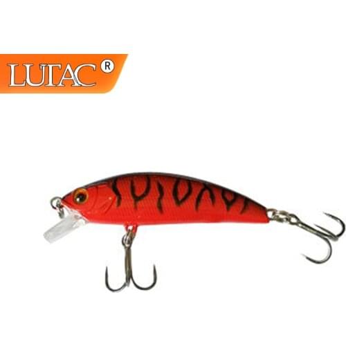 Lutac Minnow Hard Floating Artificial Baits Stickbaits Pesca BKK Treble Hooks Tackle Plastic 5g