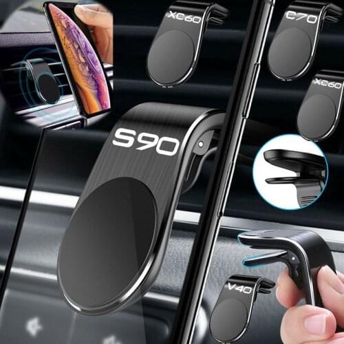 Magnetic Universal Car Phone Holder Air Vent Mount Stand Car GPS Mobile Cell Phone Holder For Volvo S40 S60 S80 S90 accessories