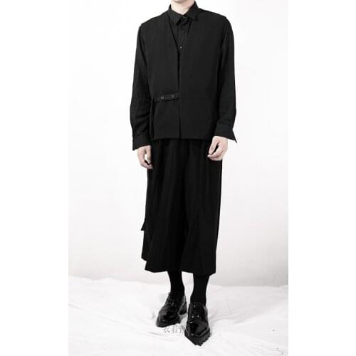 Big size baggy mens wear 2018 Original design of simple male waistcoat with loose and minimalist personality