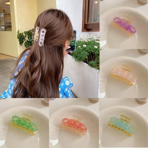 MueRaa Acrylic Fashion Chain Big Size Hair Claws For Women Girls Hair Clips заколки Korean Style Lady Hair Accessories Hairpins