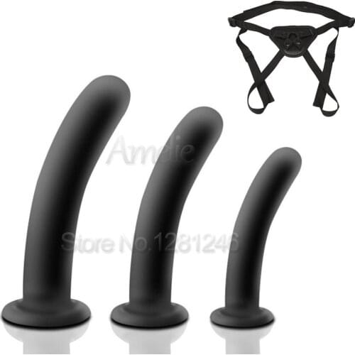 Wearable Strap On Soft Silicone Dildos with Adjustable Belt Pants NO Vibrator Anal Plug Penis Butt Plug Sex Toys For Woman man