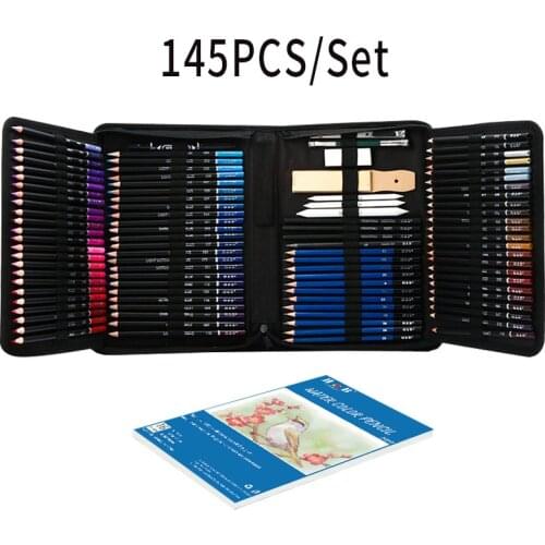 Professional Sketch Pencil Set 35/71/96/145 PCS Drawing Kit Charcoal Oil Colored Pencils For Students Painting Art Supplies