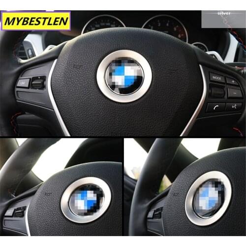 GR-SW5 New Arrival 3D steering wheel aluminium alloy Sticker case for E39 E36 E60 E90 E34 BMW E46 car styling
