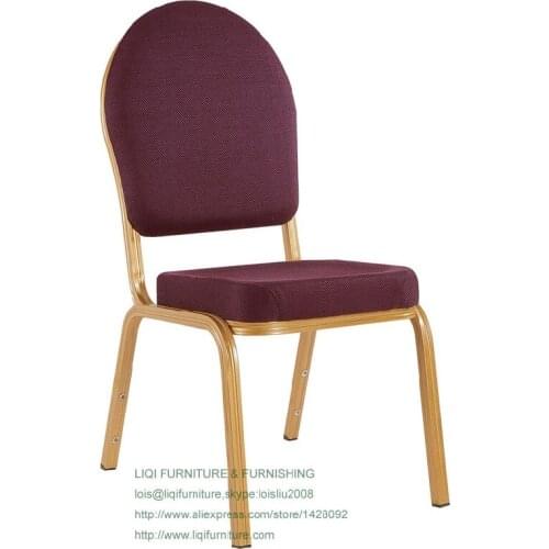 Wholesale quality strong modern stacking aluminum padded wedding chair LQ-L215