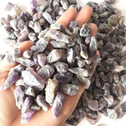 Home Decor Gift 100g Natural Purple Amethyst Point Quartz Crystal Stone Mineral Specimen for Fish Tank Raw Stone Witchcraft