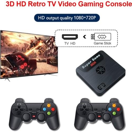 4K TV Video Game Console 9000+ Retro Games 64GB Classic Retro Games 2.4G Dual Wireless Controller For PS1/GBA TV Game Console