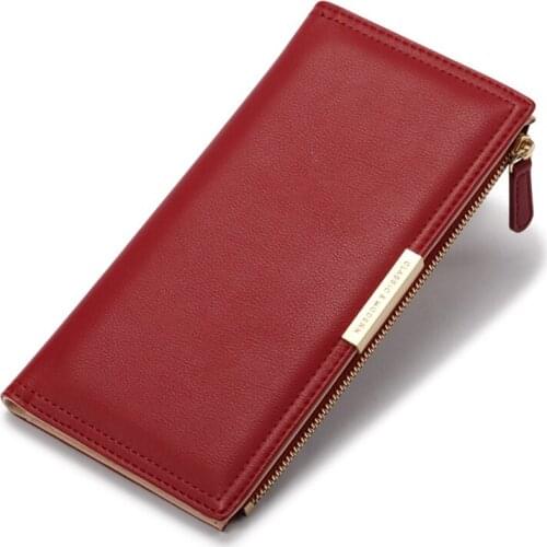 Top Quality Luxury Women Wallets Long Zipper Phone Coin Pocket Ladies Clutch Purse Women Leather Card Holder Money Bag