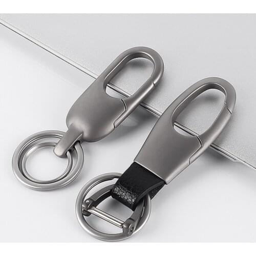 Luxury Titanium Car Key Chain Creative Shape Super Light Carbine Men Women Key Chains Titanium for Key Ring Holder Best Gifts