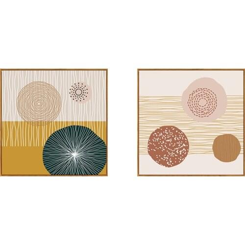 Warm Color Silhouette Nordic Artistic Living Room Decorative Painting Abstract Landscape Wall Painting Warm Single Apartment