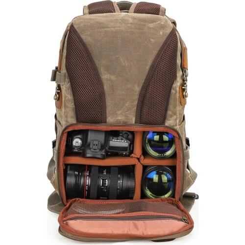 National Geographic Camera Bag Batik Canvas Camera Backpack Large Capacity Waterproof Photography Bag Camera Case Protected