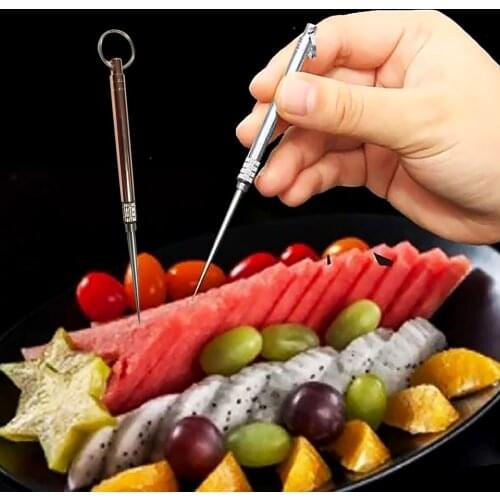 Creativity Toothpick Alloy Fruit Fork Portable Toothpick Detachable Tooth Cleaning Accessory Outdoor Camping Tool